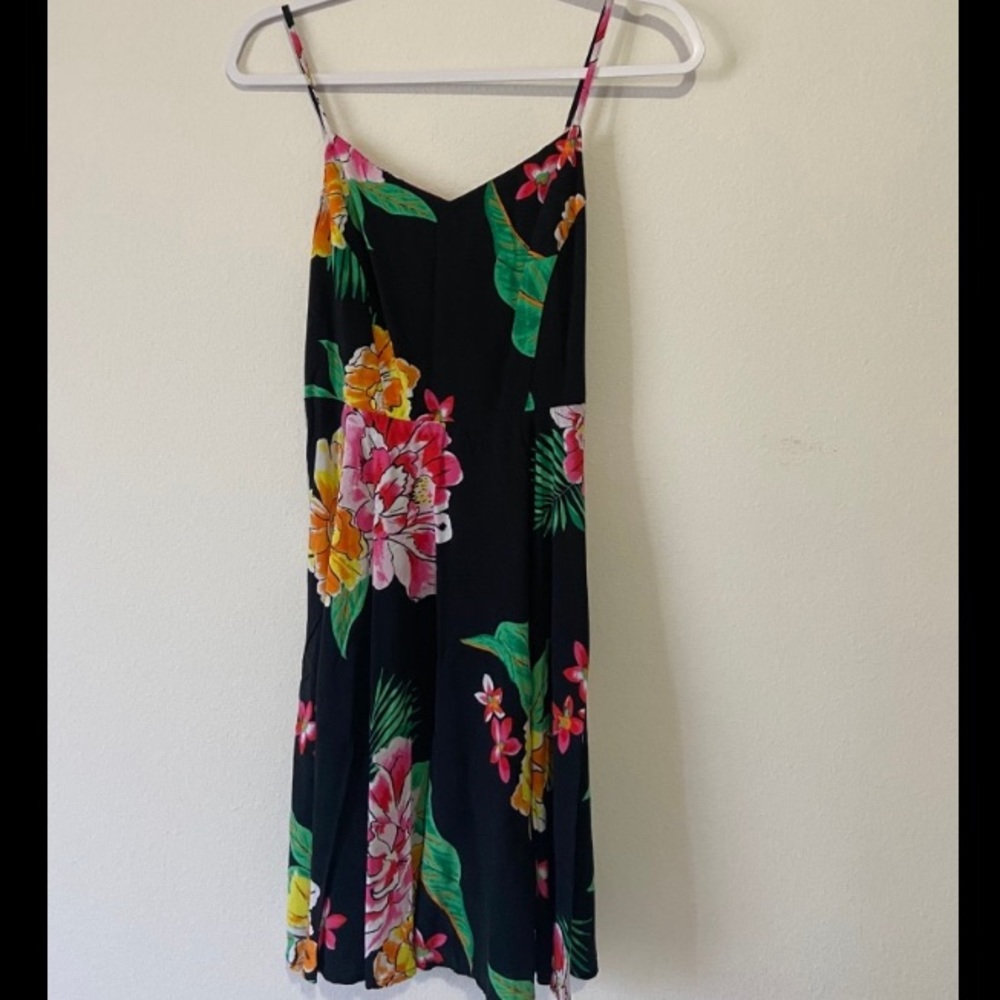 Black floral summer dress